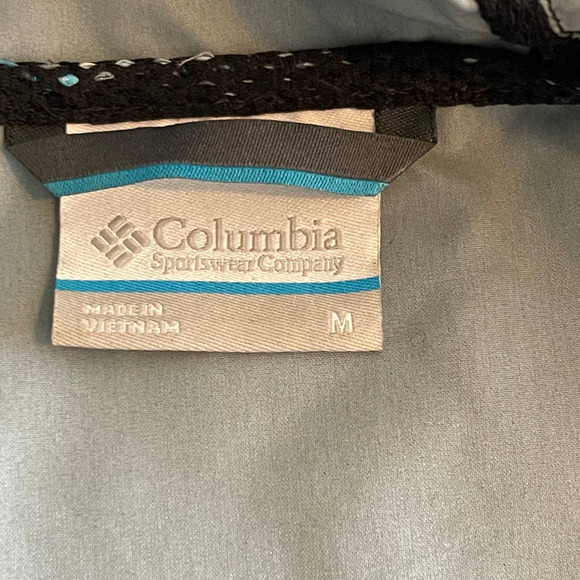 Columbia Windbreaker Jacket Hoodie Black Size Medium - Picture 4 of 9